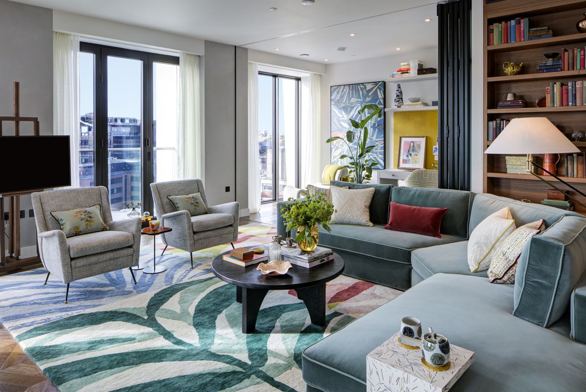 An interiors shot of Hexagon Apartments in London's Covent Garden designed by Michaelis Boyd.