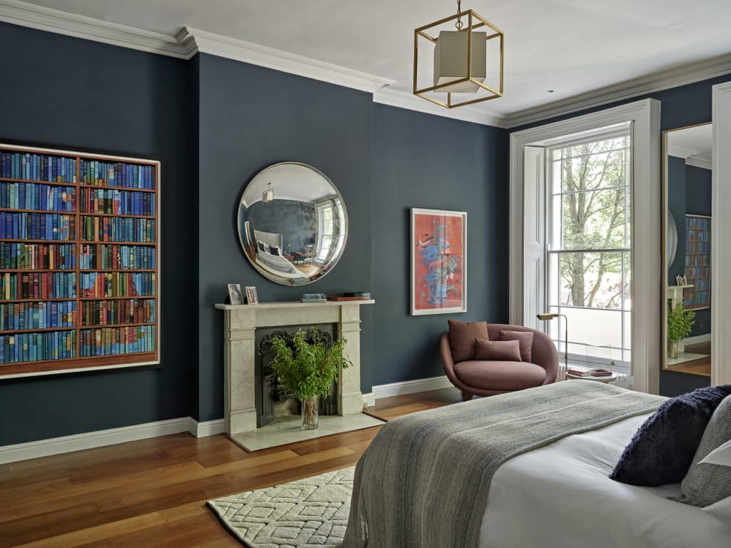 Master Bedroom in Hague Blue