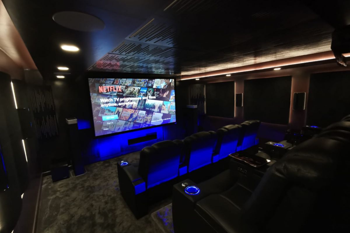 Luxury home media room. 