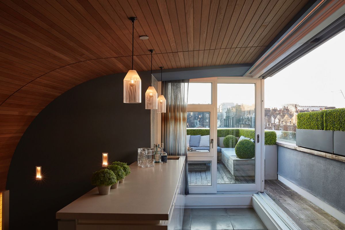 Indoor outdoor terrace Designed by Woulfe