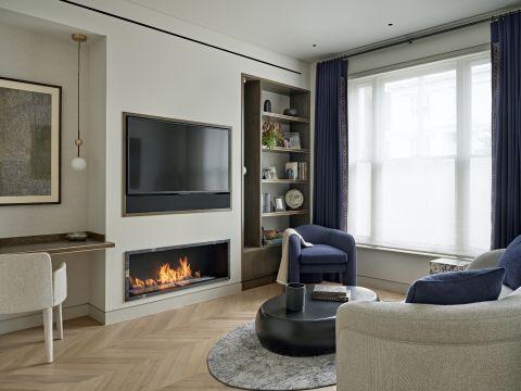 A luxury living room in London Notting Hill home.